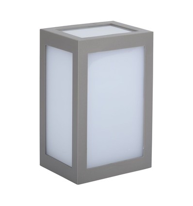 12W LED væglampe - 4000K, grå hus