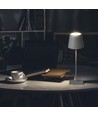 3W genopladelig LED bordlampe, touch dæmpbar - 5V, Grå, 3000K, 4000mAh batteri, jern