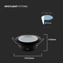 EN: VT-981 GU10 FITTING ROUND BLACK