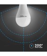 B22 15W LED pære - A65, Samsung LED chip, erstatter 100W, 200 grader, hvid plast