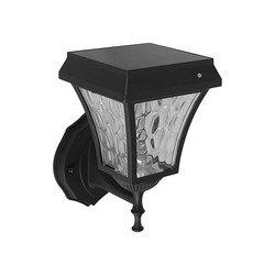 Elmateriel LED Solar Væglampe - CCT 3i1, Mat Sort, Hus.