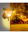 2W Solara LED væglampe med solcelle - IP65, 3000K+6000K, sort, inkl. batteri