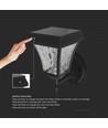 2W Solara LED væglampe med solcelle - IP65, 3000K+6000K, sort, inkl. batteri