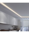 5m 9W/m LED strip, 128 LED pr. meter - 24V, IP20, 3000K, 127lm/W