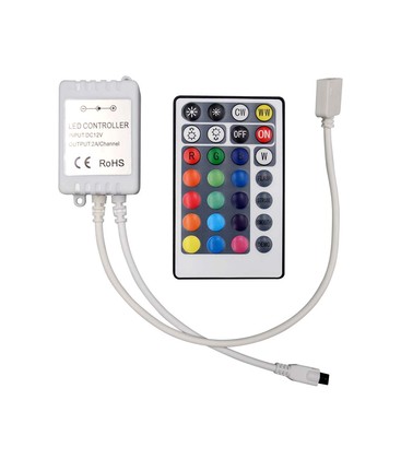 Infrarød controller - med fjernbetjening CCT 3i1+RGB 28 knapper Infrarød controller - med fjernbetjening CCT 3i1+RGB 28 knapper