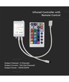 RGB+CCT controller med fjernbetjening - 12V/24V, 28 knapper, 10A, til LED strips