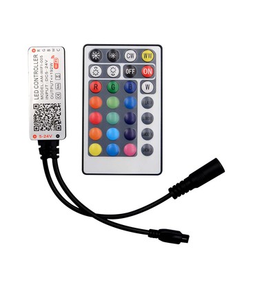 WiFi Controller - med fjernbetjening, CCT 3i1+RGB, 28 knapper WiFi Controller - med fjernbetjening, CCT 3i1+RGB, 28 knapper