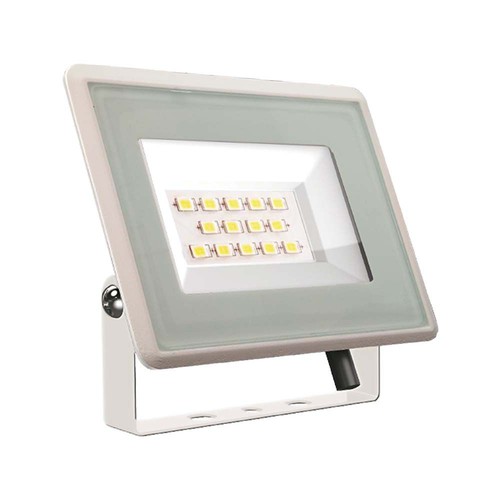 10W LED projektør, hvid - IP65, 750lm, 4000K, udendørs