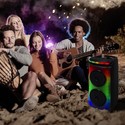 400W Genopladelig Højttaler - 1 Trådet Mikrofon, RF Kontrolhåndtag, 2x6.5 Tommer