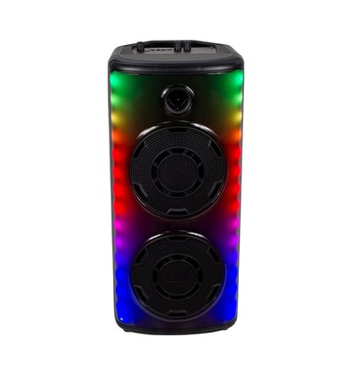 600W genopladelig højttaler - 1 trådet mikrofon, RF kontrolhåndtag, 2x8 tommer