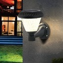 LED Solcelle Væglampe - RF-styring, CCT 3i1, Sort, IP44, 160x230mm