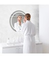 60cm 25W rund LED spejl med touch - CCT, IP44, dugfri, 3-i-1 lysfarve