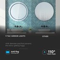 LED Spejllys 25W - Rundt, Touch Afbryder, CCT Justerbar, 600mm