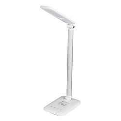 Elmateriel 7W Bordlampe - LED, trådløs oplader, 3i1, hvid.