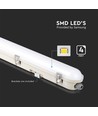 120cm 36W vandtæt komplet LED armatur med nødlys - Samsung LED chip, 120lm/W, IP65, 6500K, 3 timers batteridrift