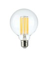 E27 6W LED filament pære - G95, 600lm, 3000K, 300° spredning