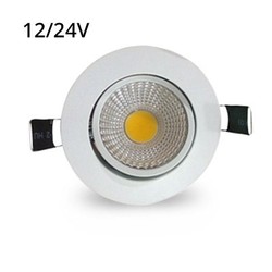 LED downlights LEDlife 3W indbygningsspot - Hul: Ø6,7-8 cm, Mål: Ø8,5 cm, hvid kant, dæmpbar, 12V/24V