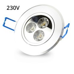 LED lavprofil spot LEDlife 3W indbygningsspot - Hul: Ø7-8 cm, Mål: Ø8,4 cm, 4 cm høj, dæmpbar, 230V