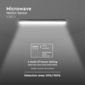 48W LED vandtæt lampe - 150cm, Samsung chip, sensor, mælkeagtigt dæksel, SS clips, 6400K.