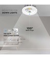 40W Ø22,1cm LED indbygningspanel - 105lm/W, COB LED, Hul: Ø20,7 cm, Mål: Ø22,1 cm, hvid kant