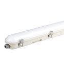 48W LED WP Lampe 150cm - Samsung Chip, EM Kit, Mælkeagtigt Dæksel, SS Clips, 4000K