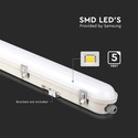 48W LED WP Lampe 150cm - Samsung Chip, EM Kit, Mælkeagtigt Dæksel, SS Clips, 4000K