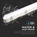 48W LED WP Lampe 150cm - Samsung Chip, EM Kit, Mælkeagtigt Dæksel, SS Clips, 4000K