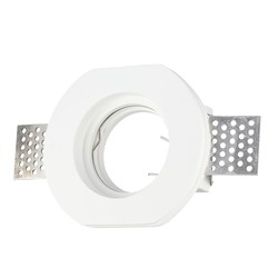Producenter GU10 Gips Lampe Rundt - hvid