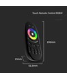 Touch fjernbetjening til RGB+W - Sort, 4 zoner, 2.4GHz, batteridrevet