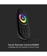 Touch fjernbetjening til RGB+W - Sort, 4 zoner, 2.4GHz, batteridrevet