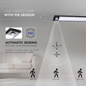 2W skabslys - LED, PIR sensor, 3000K, sort, IP20
