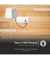 Opladelig LED bordlampe Inde/ude - Hvid, touch dæmpbar, IP54, varm hvid lys