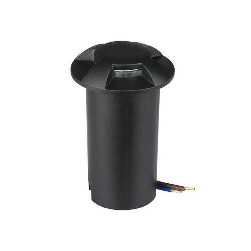 1W LED nedgravningsspot - 6400K, sort, 12V