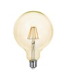 E27 12W G125 LED filament pære - Amber glas, 2200K, 1350lm, 300° lysspredning