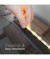 5m 15W/m RGB+CCT LED strip sæt - 12V DC, IP65, 90 LED pr. meter, Wifi og fjernbetjening