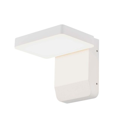 17W kvadratisk LED væglampe - IP65, hvid, 150lm/W, aluminium, inkl. lyskilde