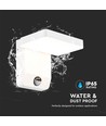 17W hvid kvadratisk væglampe med sensor - 2580lm, IP65, 4000K, PIR sensor