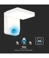 17W LED væglampe med sensor, hvid - 2580lm, IP65, 4000K, firkantet, PIR sensor