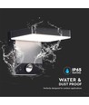 17W LED væglampe med sensor, kvadratisk - IP65, sort, 2580lm, 3000K, PIR sensor