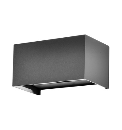 24W Væglampe - LED, 3000K, Grå hus