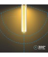E27 2W T30 LED art filament pære - 1800K, amber glas, vintage effekt, laser gravering