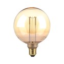 G125 LED ART 4W E27 - Kultrådspære med ravfarvet glas, 1800K.