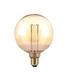 E27 4W G125 Art Filament LED pære - Amber glas, 1800K, laser graveringer, varm hvid filament