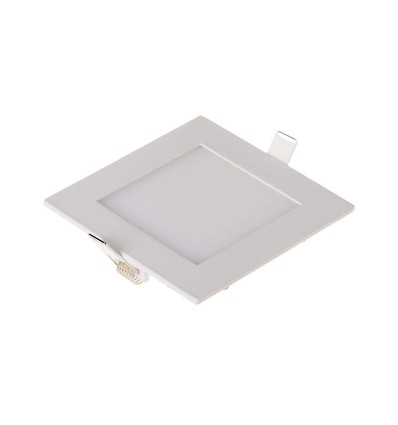 6W Firkantet LED indbygningspanel - 490lm, 6400K, Hul: 11cm, Mål: 12x12cm, inkl. driver