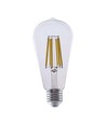E27 4W LED filament pære - ST64, 840lm, klart glas, 3000K, varm hvid
