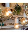 V-Tac G95 8W LED globepære - Kultråd, Ø9,5 cm, ravfarvet glas, ekstra varm hvid, 2200K, E27