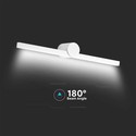 LED-spejllampe 10W - 3000K, hvid, hus