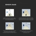 18W LED Dome Lys - Mikrobølge Sensor, 3000K, Rund, Hvid Ramme, IP44.