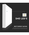 30W LED loftslampe - 6500K, hvid kant, kvadratisk