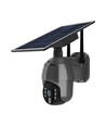 Udendørs WiFi PTZ solcelledrevet kamera - 360° Tryghed, Full HD & Farvenattesyn, IP65, Sort